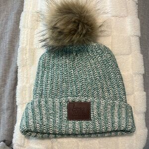 Love your melon, beanie with Pom